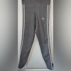 Adidas Gray Trefoil Logo Leggings Size S